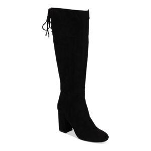 KENNETH COLE Womens Black Lace Corie Round Toe Block Heel Boots Shoes 10 M